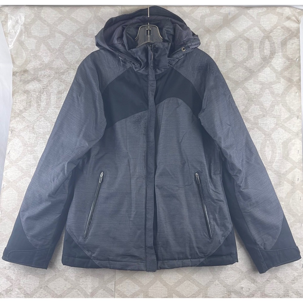 Columbia Titanium Omni-Tech Jacket Womens XS Grey Black Hooded Insulated EL4657